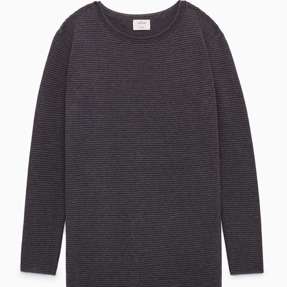 Aritzia Wilfred Campanule dress XXS 2XS Sweater dress Cashmere Silk **Black**